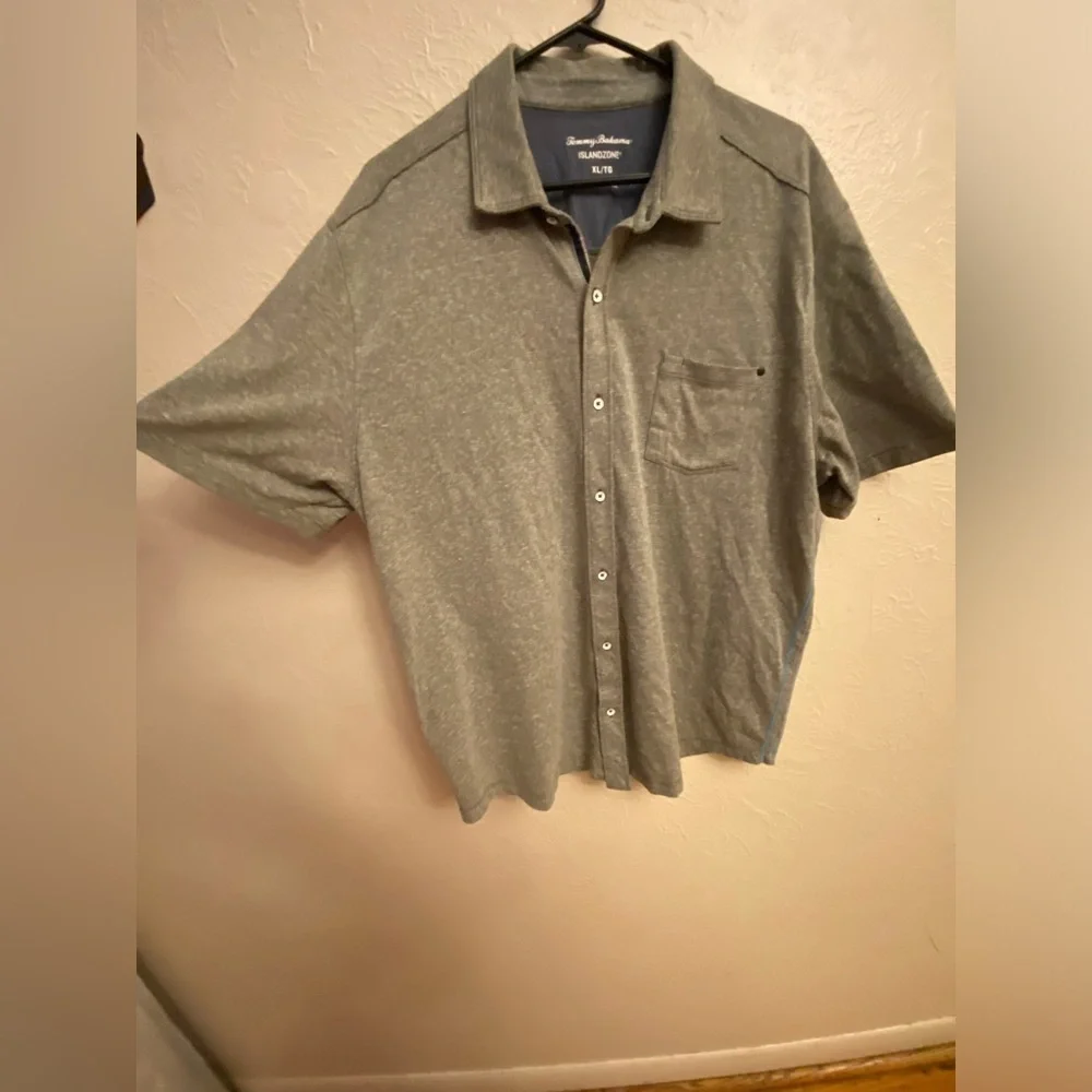 Tommy Bahama Olive Casual Button Down Shirt Relaxed Fit